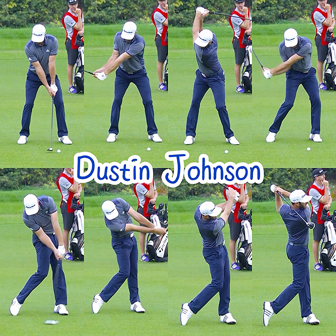 Dustin Johnson’s swing is built on strong lower-body initiation and... 이남골프아카데미 #golf #golfswing #golflesson #golfwear #ゴルフ... 